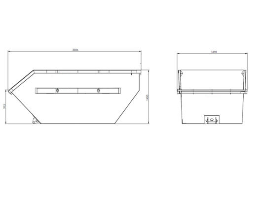 7 m3 Absetzcontainer offen