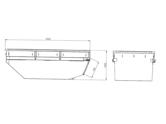 7 m3 Absetzcontainer mit Klappe