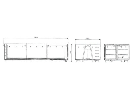 20 m3 Abrollcontainer offen