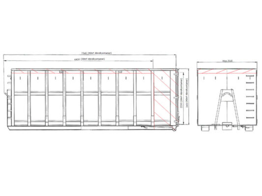 30 – 40 m3 Abrollcontainer offen